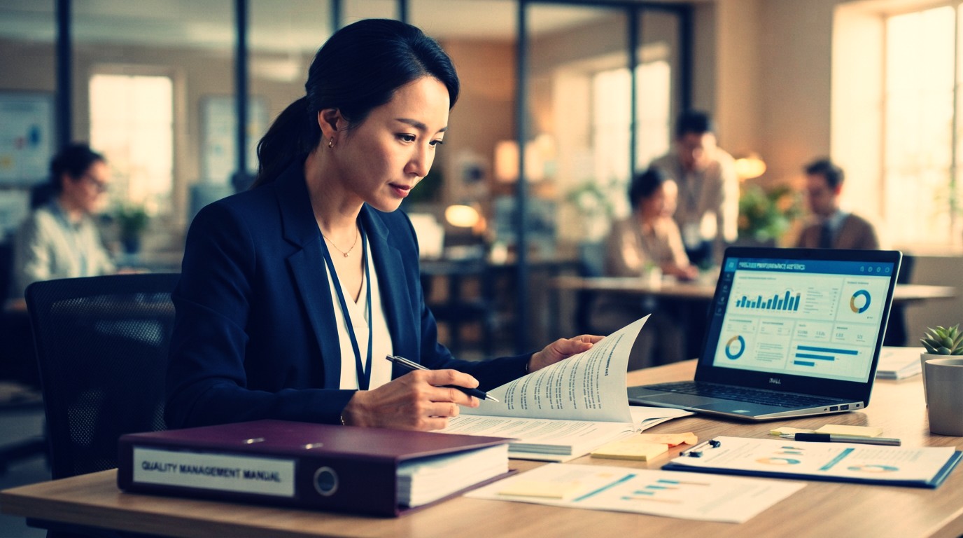 ISO 9001 품질경영시스템 인증심사 - 품질경영 문서를 검토하는 전문 심사원